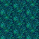 Wide quilt backing fabric with tone on tone teal green textured pattern. 