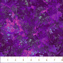 Wide quilt backing fabric with tone on tone purple textured pattern with a ruler at the bottom for scale. 