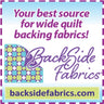 logo of BackSide Fabrics - Your Best Source for Wide Quilt Backing Fabrics!