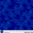 Dark blue wide quilt backing fabric with a  tone on tone textured look and a ruler at the bottom to show scale.