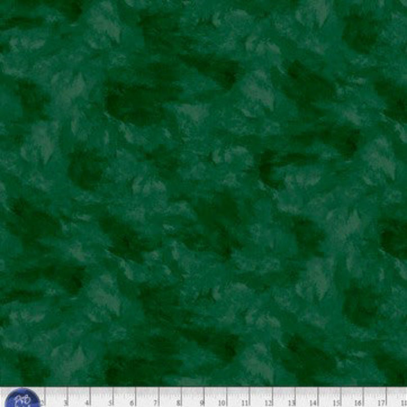 Dark green wide quilt backing fabric with a  tone on tone textured look.