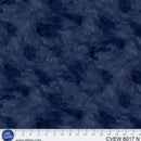 Navy blue wide quilt backing fabric with a  tone on tone textured look with a ruler at the bottom to show scale.