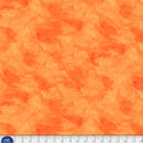 Orange wide quilt backing fabric with a  tone on tone textured look with a ruler at the bottom to show scale.