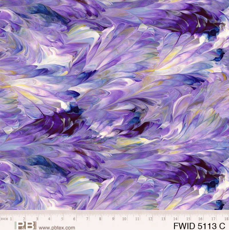 108" Fluidity Wide Quilt Back Purple