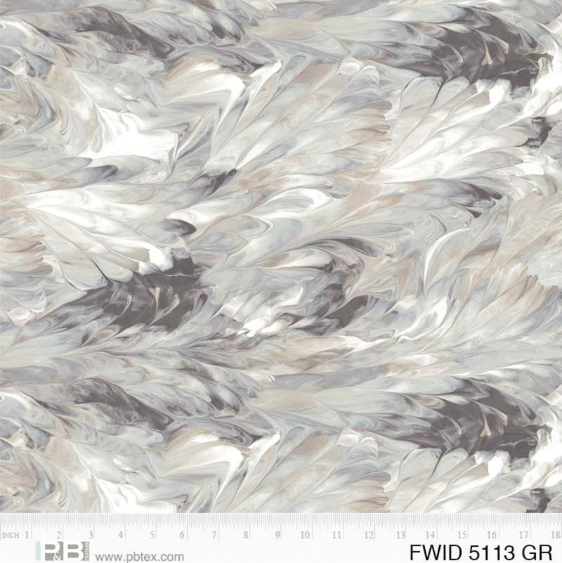 108" Fluidity Wide Quilt Back Gray
