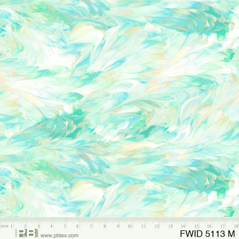 108" Fluidity Wide Quilt Back Teal
