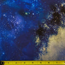 1-1/4 Yard Remnant of 108" Galaxy Extra Wide Quilt Back  Blue