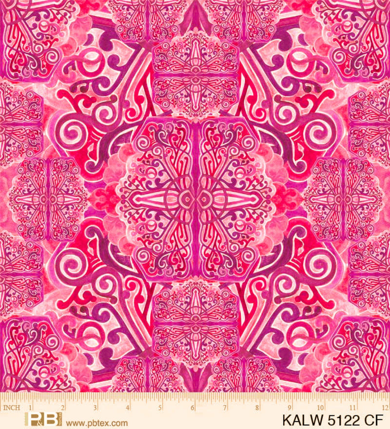 108" Kaleidoscope Wide Quilt Back Pink/Purple