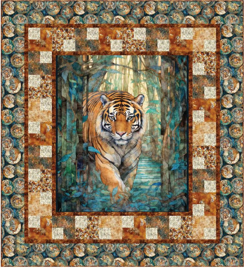 Eye of the Tiger Amazing Quilt Kit Including Wide Back