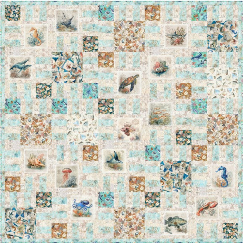 Nauticus Lost At Sea Quilt Kit Including Wide Back