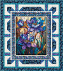 Mosaic Blooms Glass Garden Quilt Kit Including Wide Back