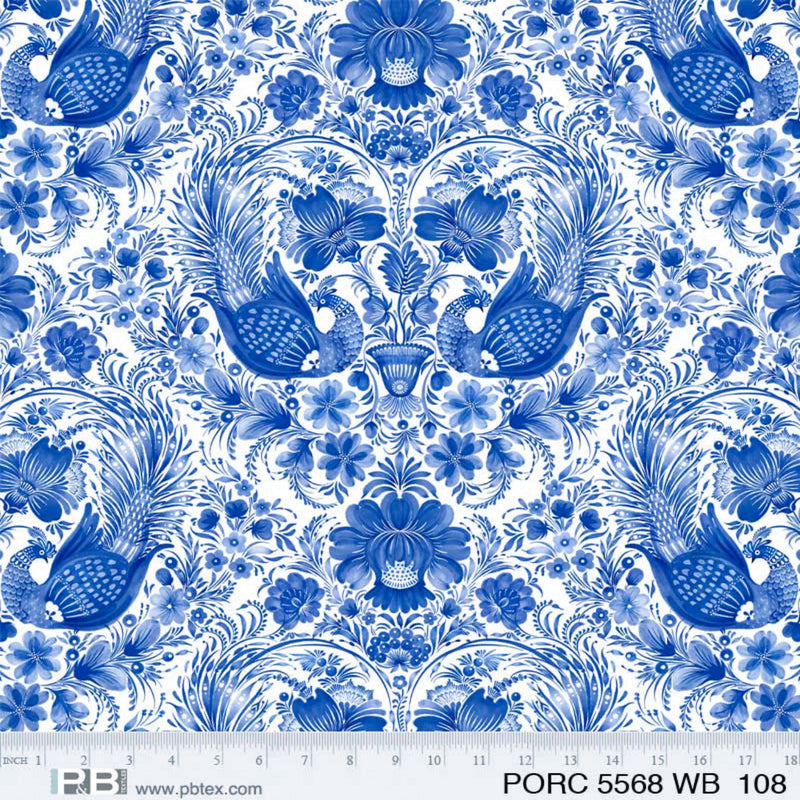 Sample Swatch of 108" Porcelaina Collection Wide Quilt Back