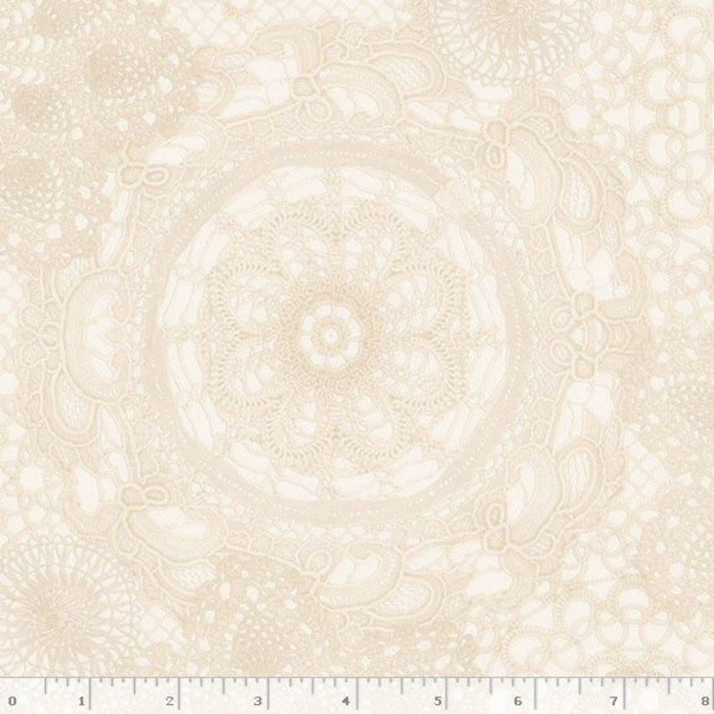 Sample Swatch of 108" Crochet Connection Wide Quilt Back Cream