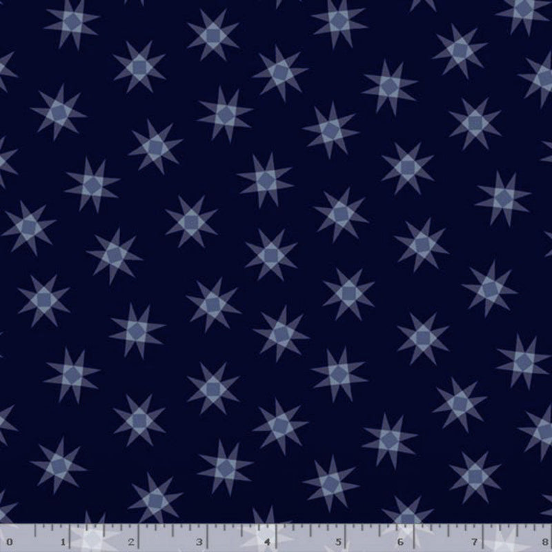 108" Radiant Stars Radiant Nights Collection Wide Quilt Back Navy