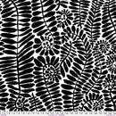 Sample Swatch of 108" Fronds Wide Cotton Back by Brandon Mably Black