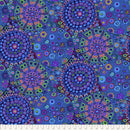 108" Millefiore Wide Cotton Sateen Quilt Back by Kaffe Fasset Blue