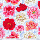 108" Brocade Peony Natural Wide Cotton Sateen Quilt Back by Philip Jacobs