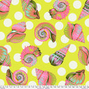 Sample Swatch of 108" Floral Reef Big Shelly Wide Cotton Sateen Quilt Back Seagrass