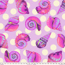 108" Floral Reef Big Shelly Wide Cotton Sateen Quilt Back Ultraviolet