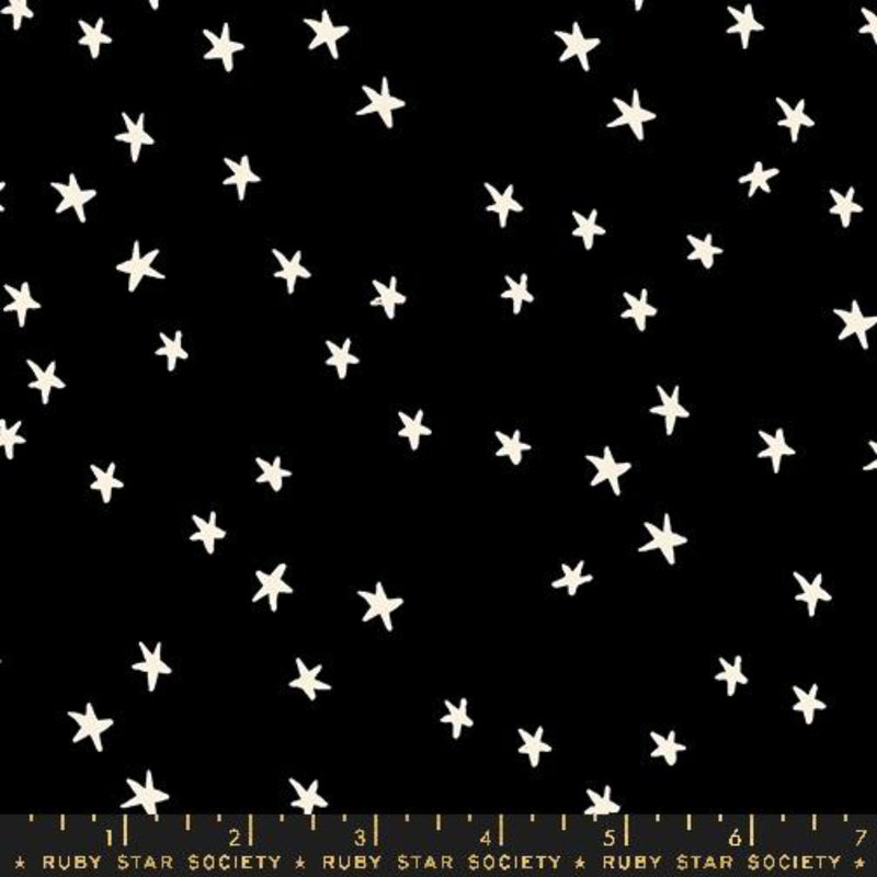 108" Starry Wide Quilt Back Black