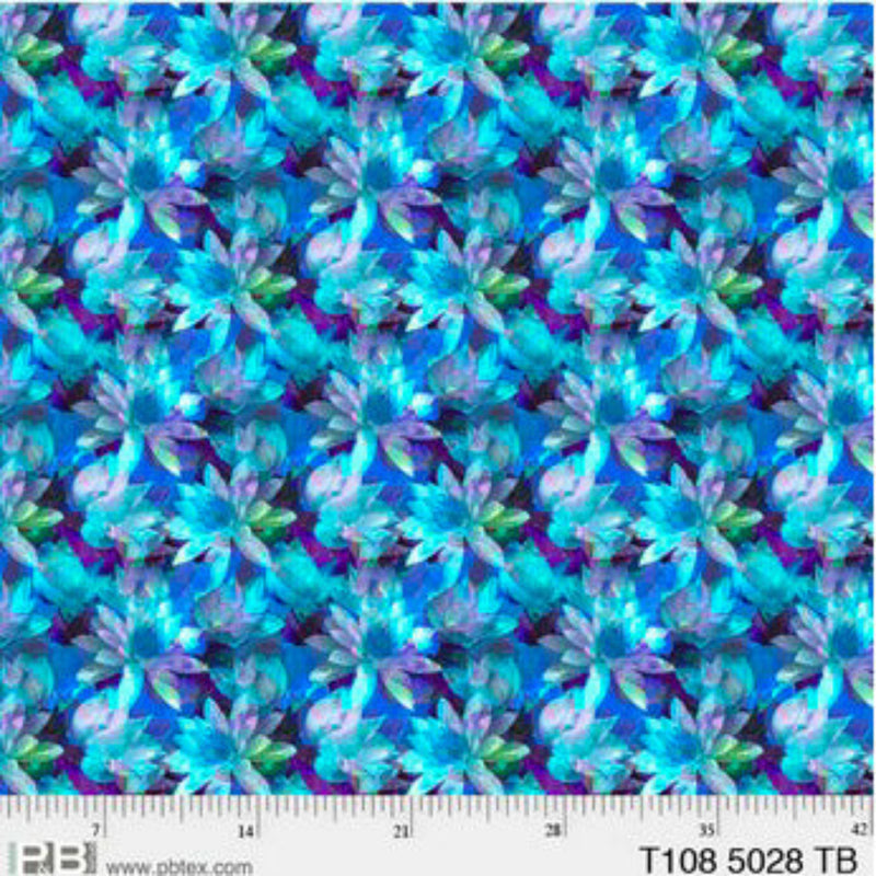 108" Translucence Wide Quilt Back Teal/Blue