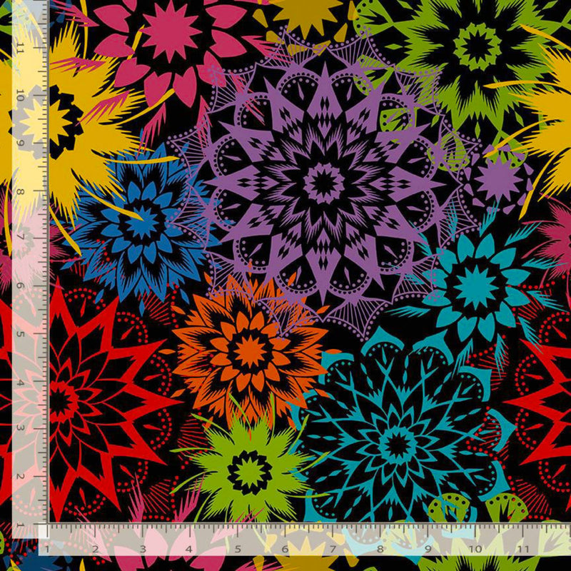 108" Silhouette Stars Colorstock Collection Wide Quilt Back Carnival