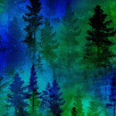 108" Forest Trees Extra Wide Quilt Back  Green
