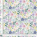 Sample Swatch of 108" Field of Dreams Wide Quilt Back White