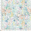 108" Jardin Wide Quilt Back White