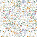 Sample Swatch of 108" The Berry Best Wide Quilt Back White