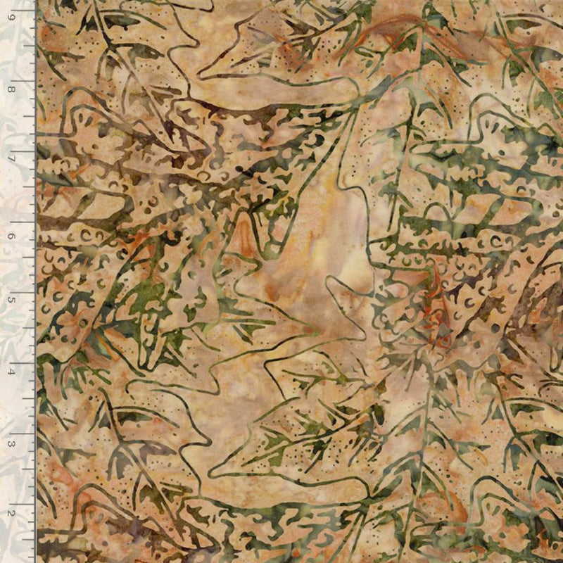 106" Autumn Leaves Extra Wide Tonga Batik Quilt Back Windsong