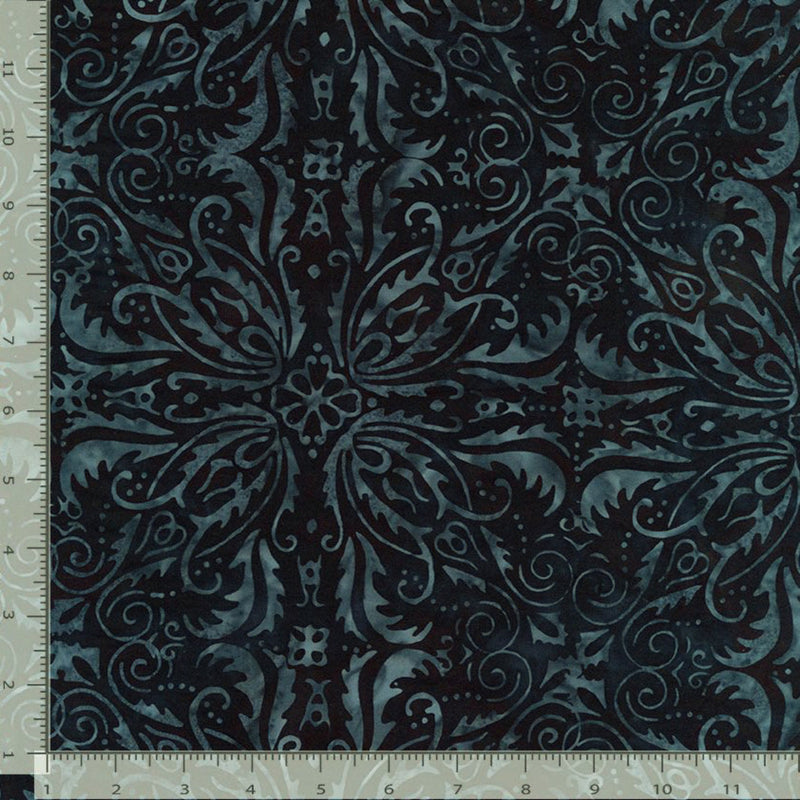 106" Symmetrical Floral Tiles Extra Wide Tonga Batik Quilt Back Space