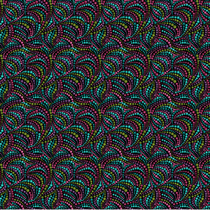 108" Beaded Swirls Designers Wide Quilt Back Collection Multi
