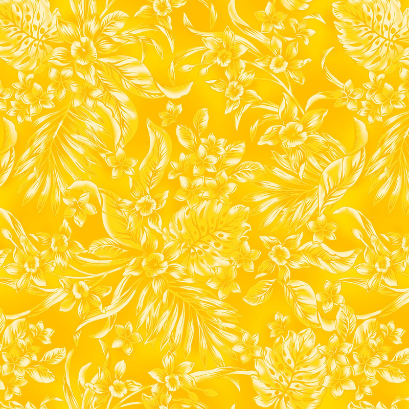 Clearance! 108" Oasis Wide Quilt Back Yellow