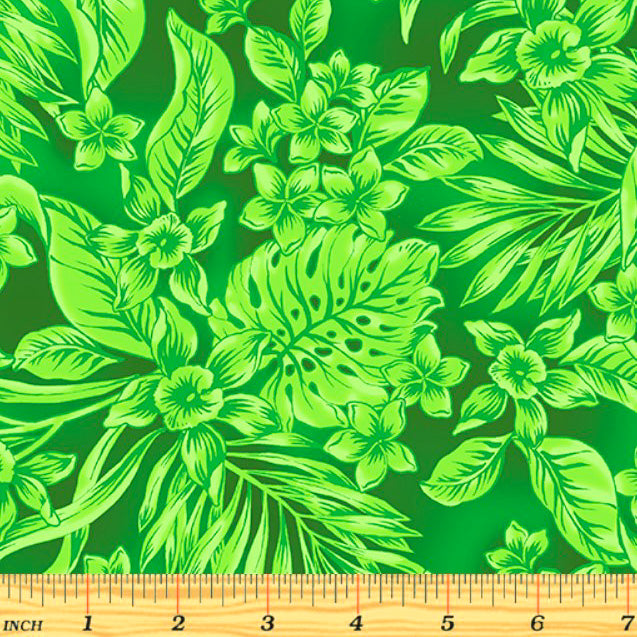 108" Oasis Wide Quilt Back Leaf Green