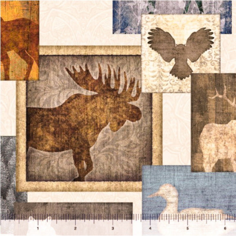 108" Got Your Back Wildlife Patch Wide Quilt Back by Dan Morris