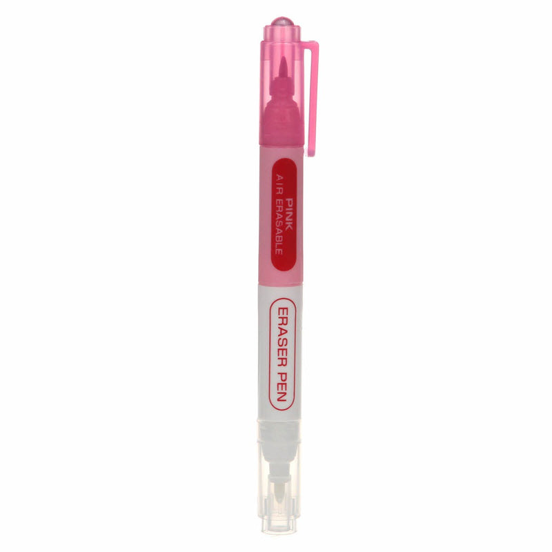 Chacopen Air Erasable Dual Tip Marking Pen with Eraser - Pink