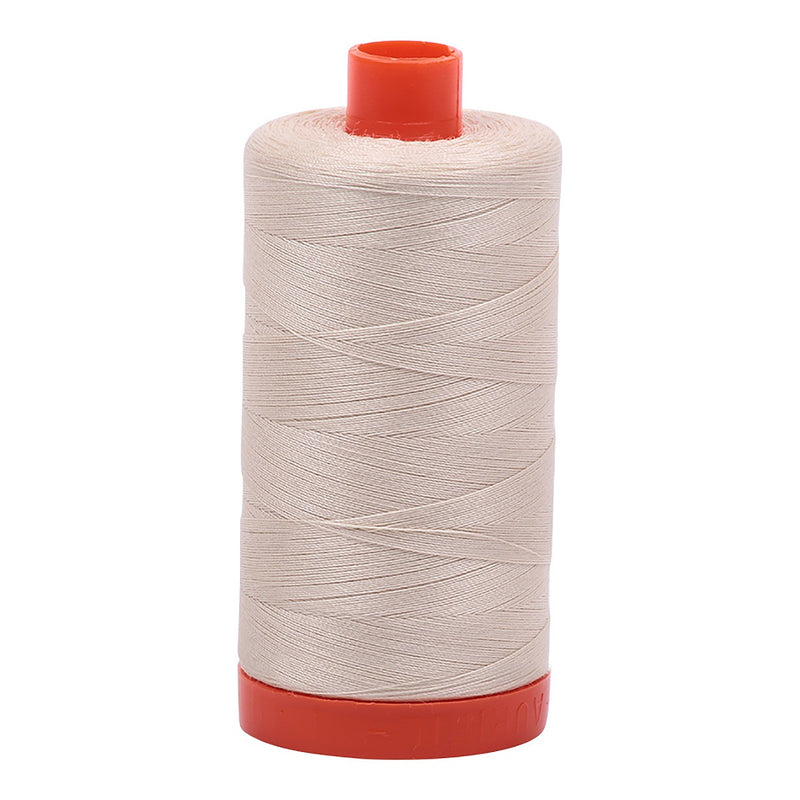 Aurifil Mako Cotton Thread Solid 50wt 1422yds Light Beige
