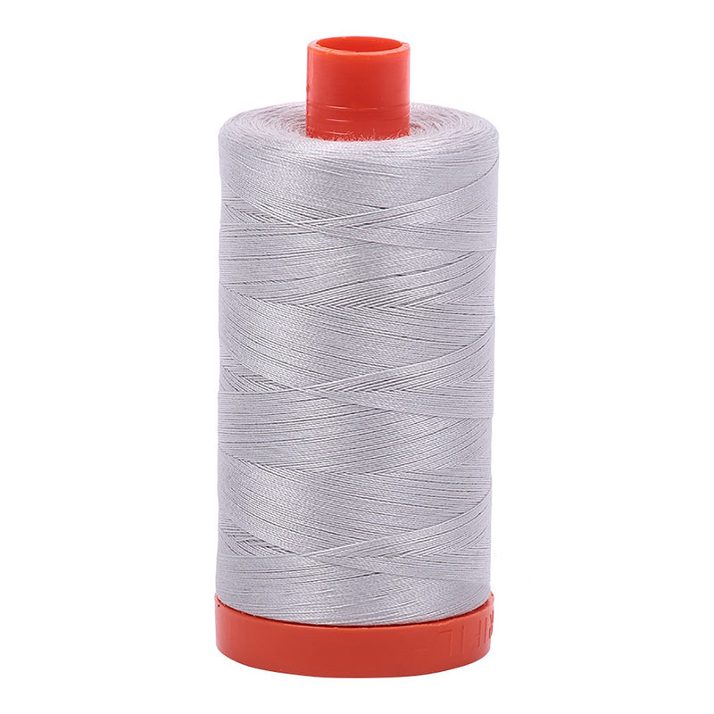 Aurifil Mako Cotton Thread Solid 50wt 1422yds Aluminum