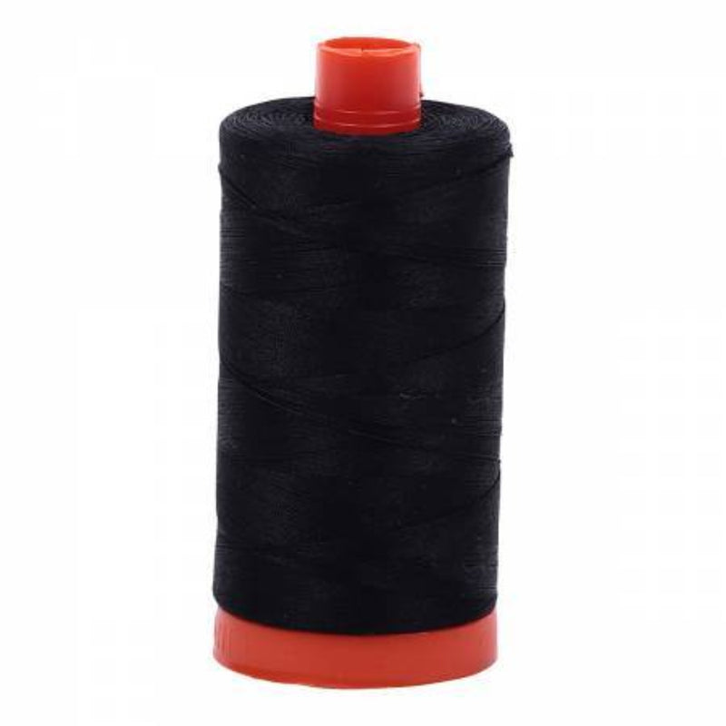 Aurifil Mako Cotton Thread Solid 50wt 1422yds Black