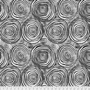 108" Onion Rings Wide Cotton Sateen Quilt Back by Brandon Mably/Kaffe Fasset Collective Black