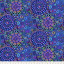 108" Millefiore Wide Cotton Sateen Quilt Back by Kaffe Fasset Blue