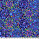 108" Millefiore Wide Cotton Sateen Quilt Back by Kaffe Fasset Blue