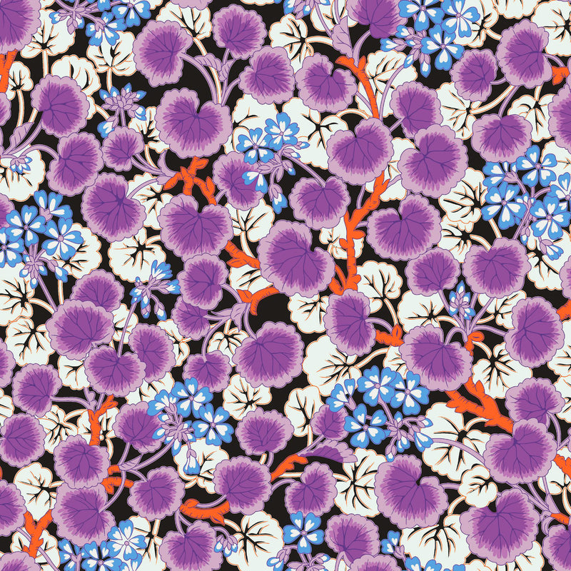 108" Climbing Geraniums Contrast Wide Cotton Sateen Quilt Back by Philip Jacobs/Kaffe Fasset Collective