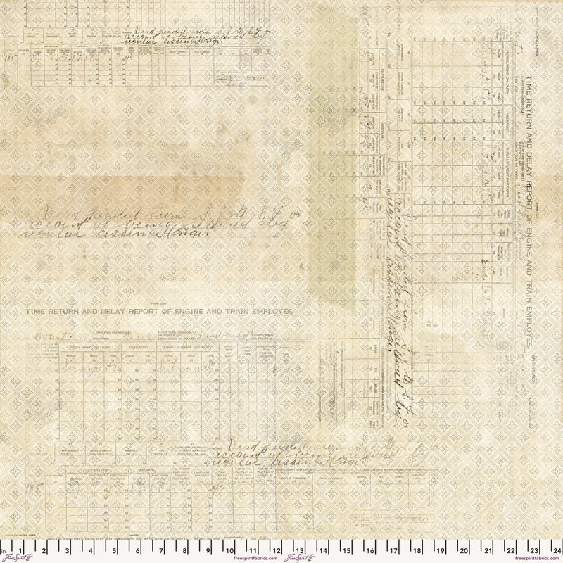 108" Eclectic Elements Time Return Neutral Wide Quilt Back by Tim Holtz
