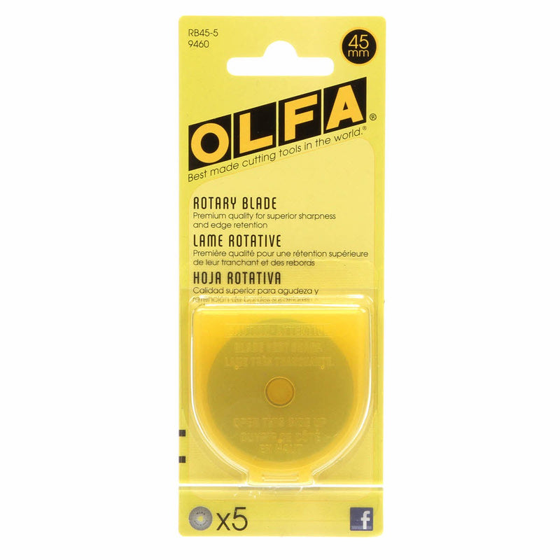 Olfa 45mm Rotary Blade Refill 5 Ct