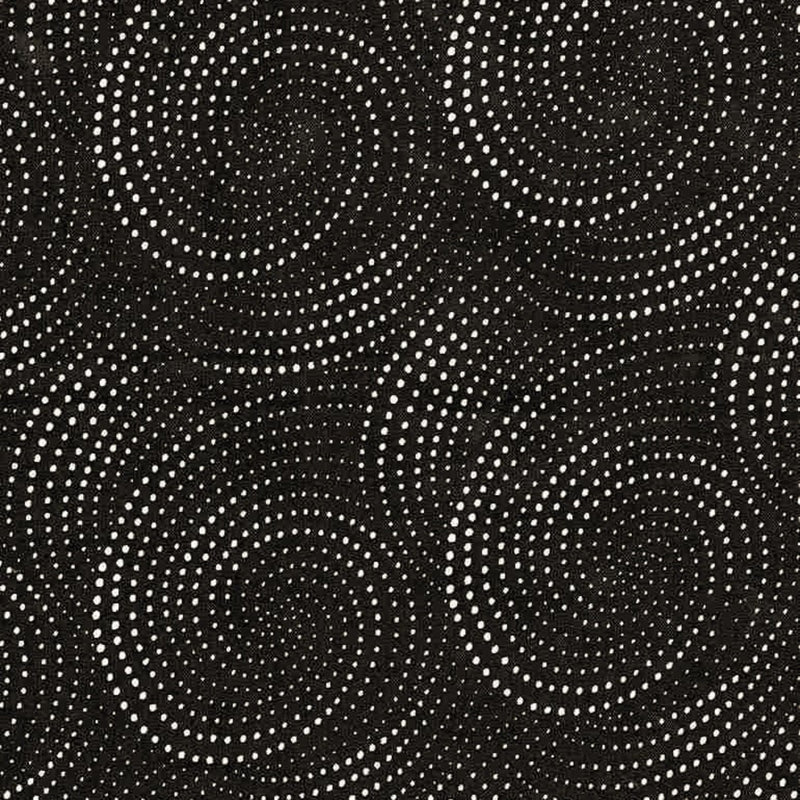 108" Dotted Spirals Extra Wide Quilt Back Black