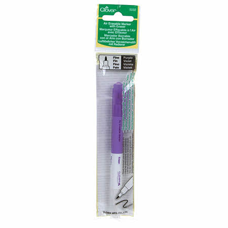 Chacopen Air Erasable Dual Tip Marking Pen with Eraser - Purple